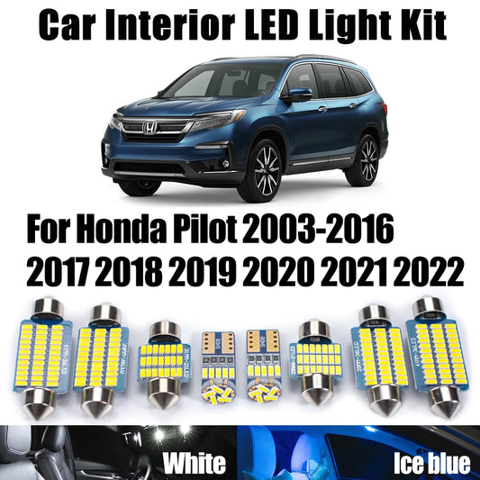 LED Interior Map Dome Light For Honda Pilot 2003- 2016 2017 2018 2019 2020 2021 2022 Car Accessories Canbus Reading Bulbs Kit