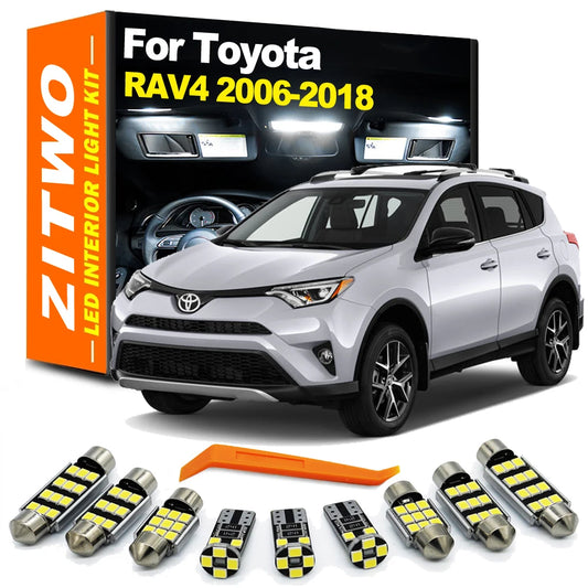 LED Interior Dome Reading Light Luggage Plate Bulb Kit For Toyota RAV4 2006 - 2018